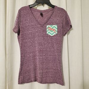 Hunter/jumper Pocket Tee in Purple (M)